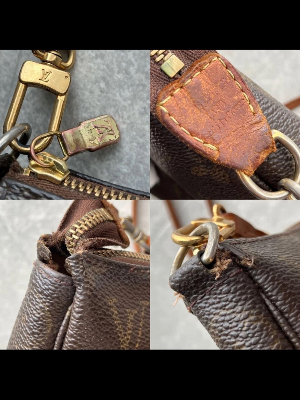 Louis Vuitton Monogram Shoulder Bag in Brown and Gold - Picture 13 of 15